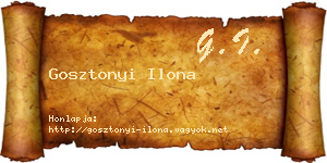 Gosztonyi Ilona névjegykártya