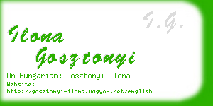 ilona gosztonyi business card